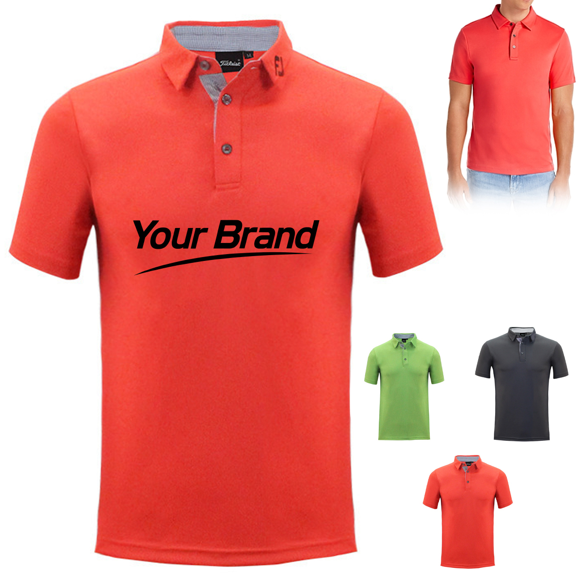 Performance Moisture Wicking Short Sleeve Golf Polo Shirt