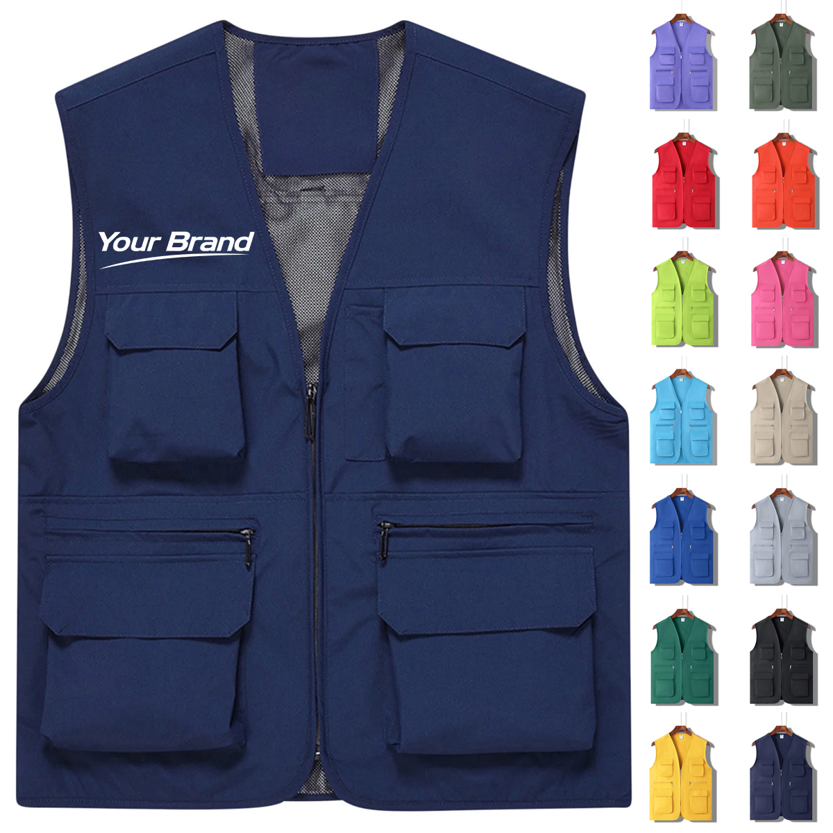Multi-Pocket Volunteer Event Staff Uniform Vest