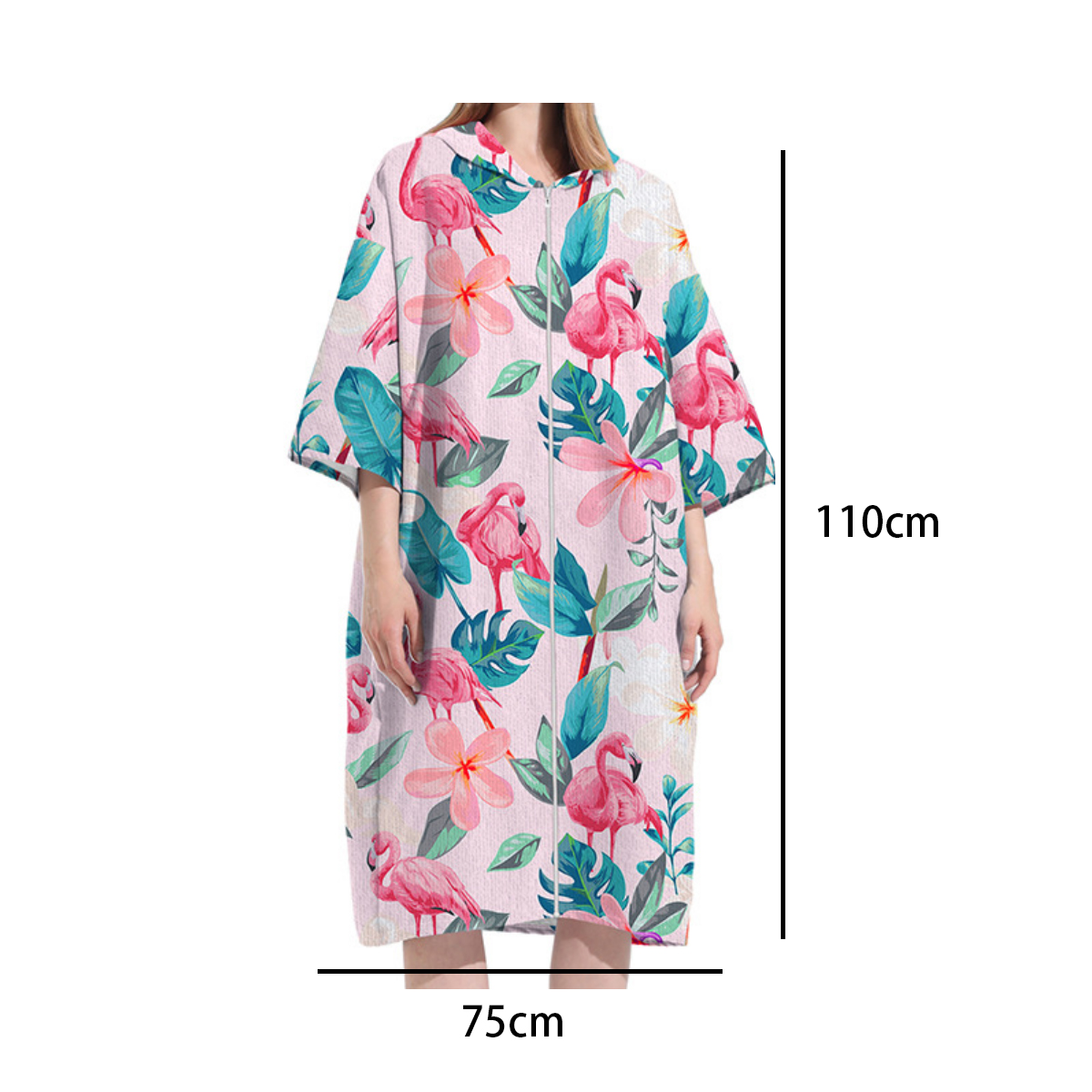Custom Pattern Microfiber Hooded Beach Towel Poncho