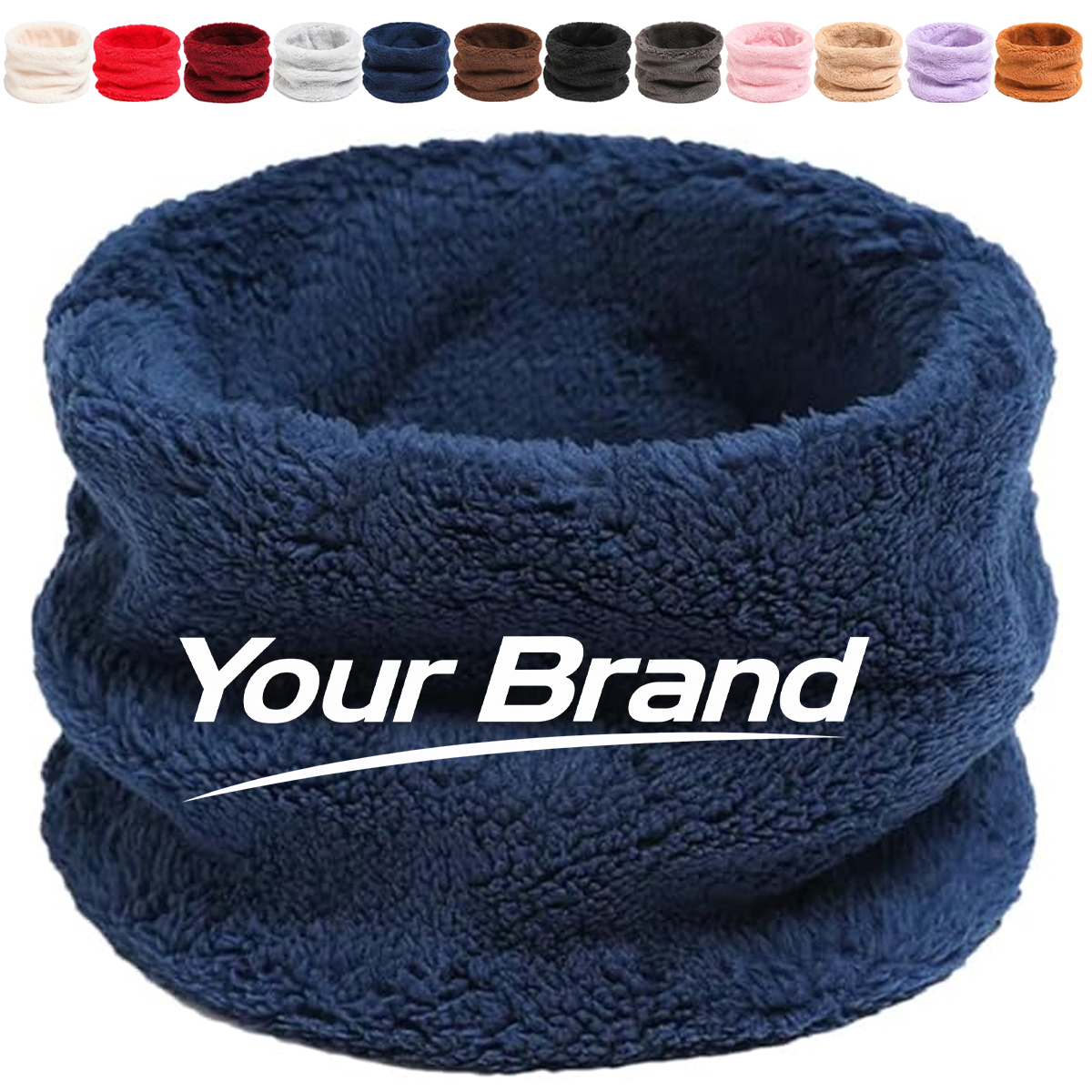 Soft Plush Coral Fleece Thermal Winter Neck Warmer Gaiter
