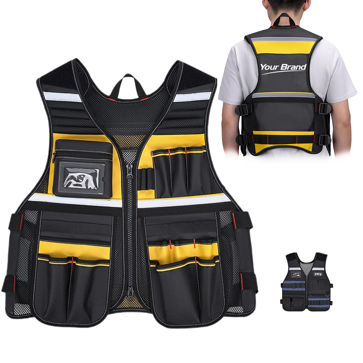 Custom Multi-Pocket Utility Tool Safety Vest