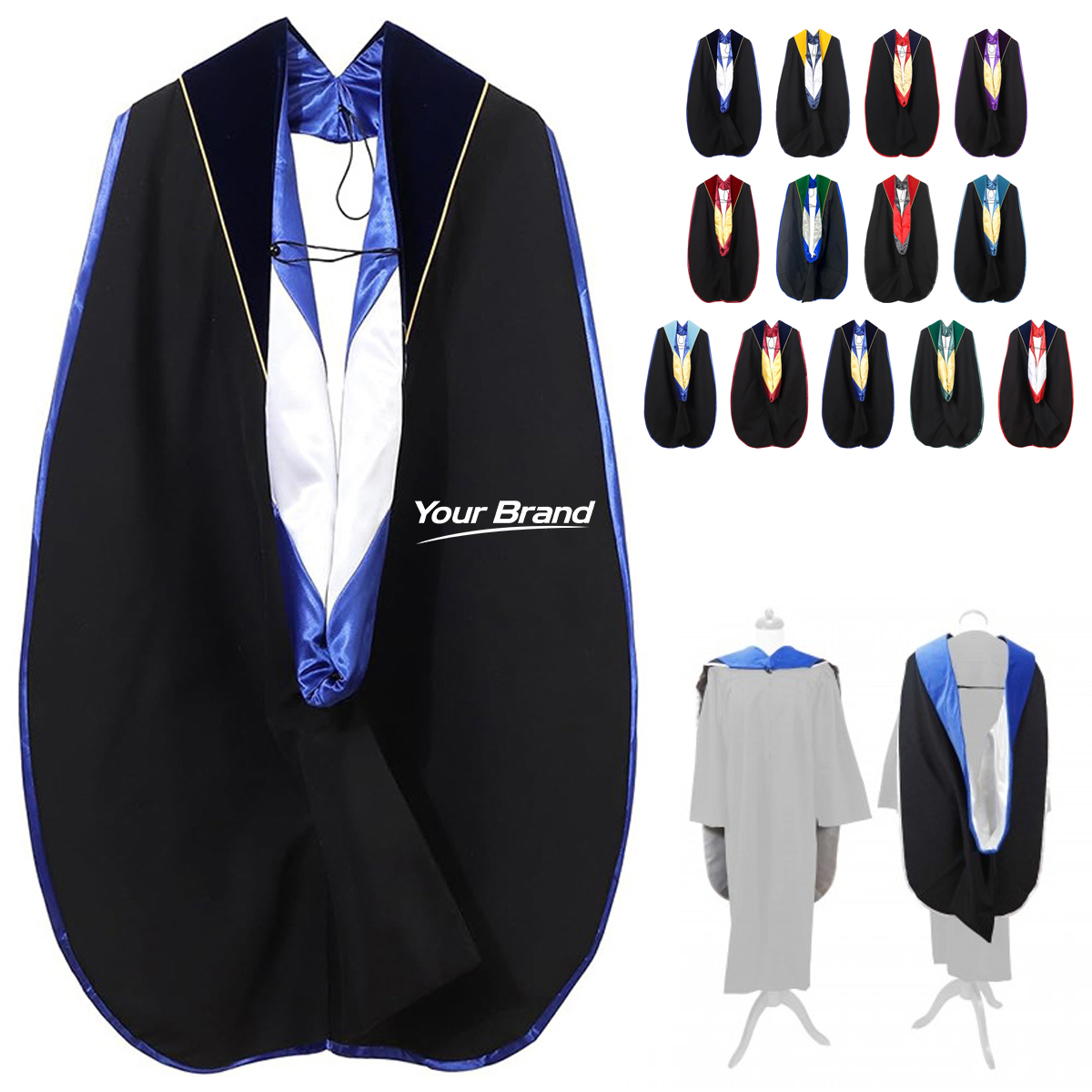 Academic Graduation Hood for Doctoral Master Bachelor Gowns