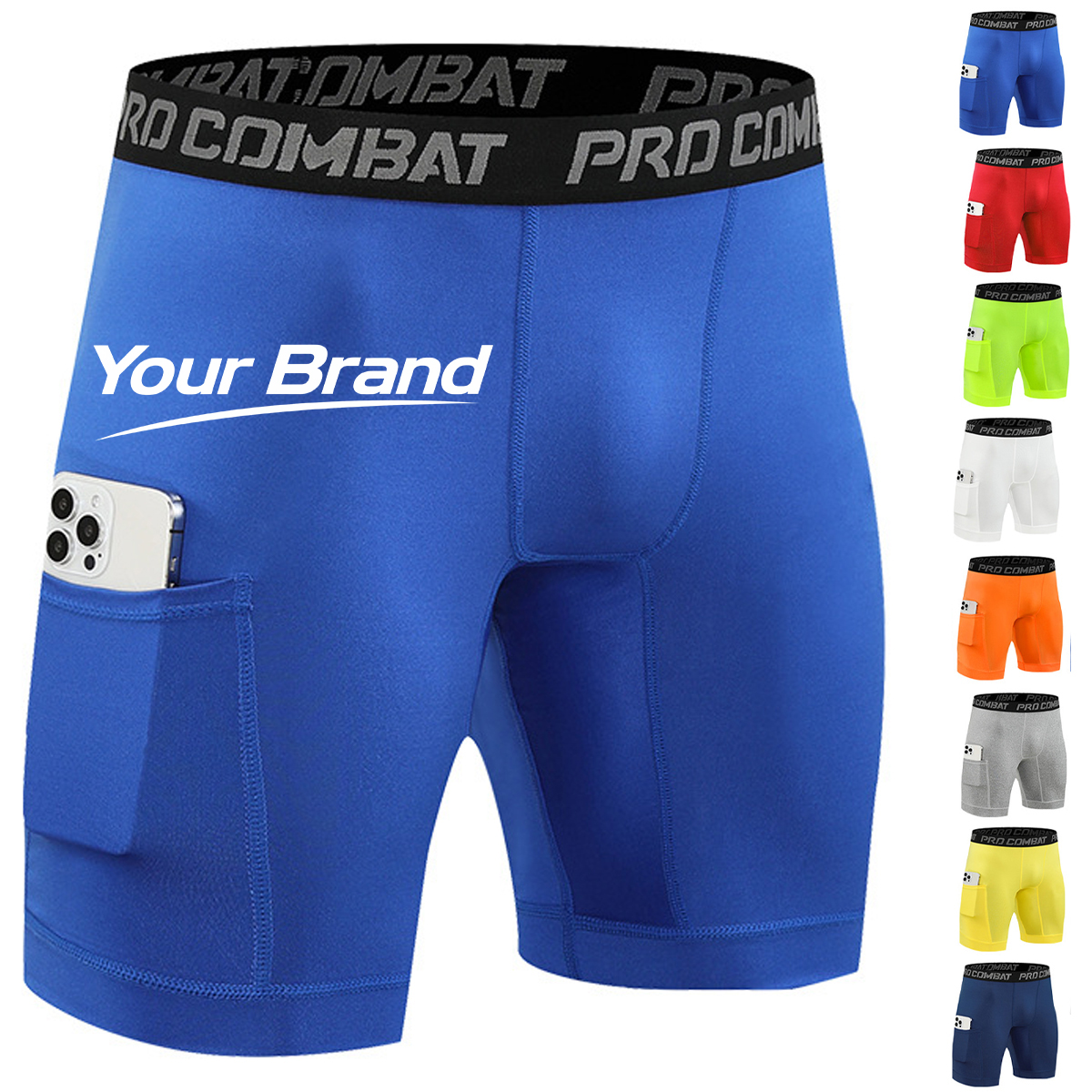 Performance Quick-Dry Men's Fitness Shorts with Phone Pocket