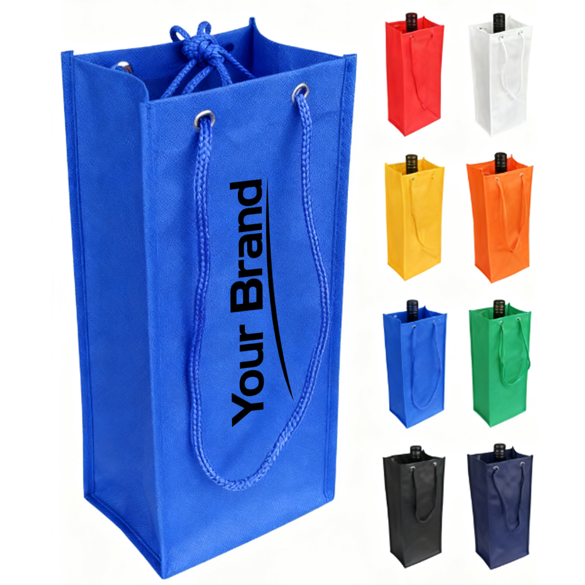 Non-Woven Wine Tote Bag with Rope Handles