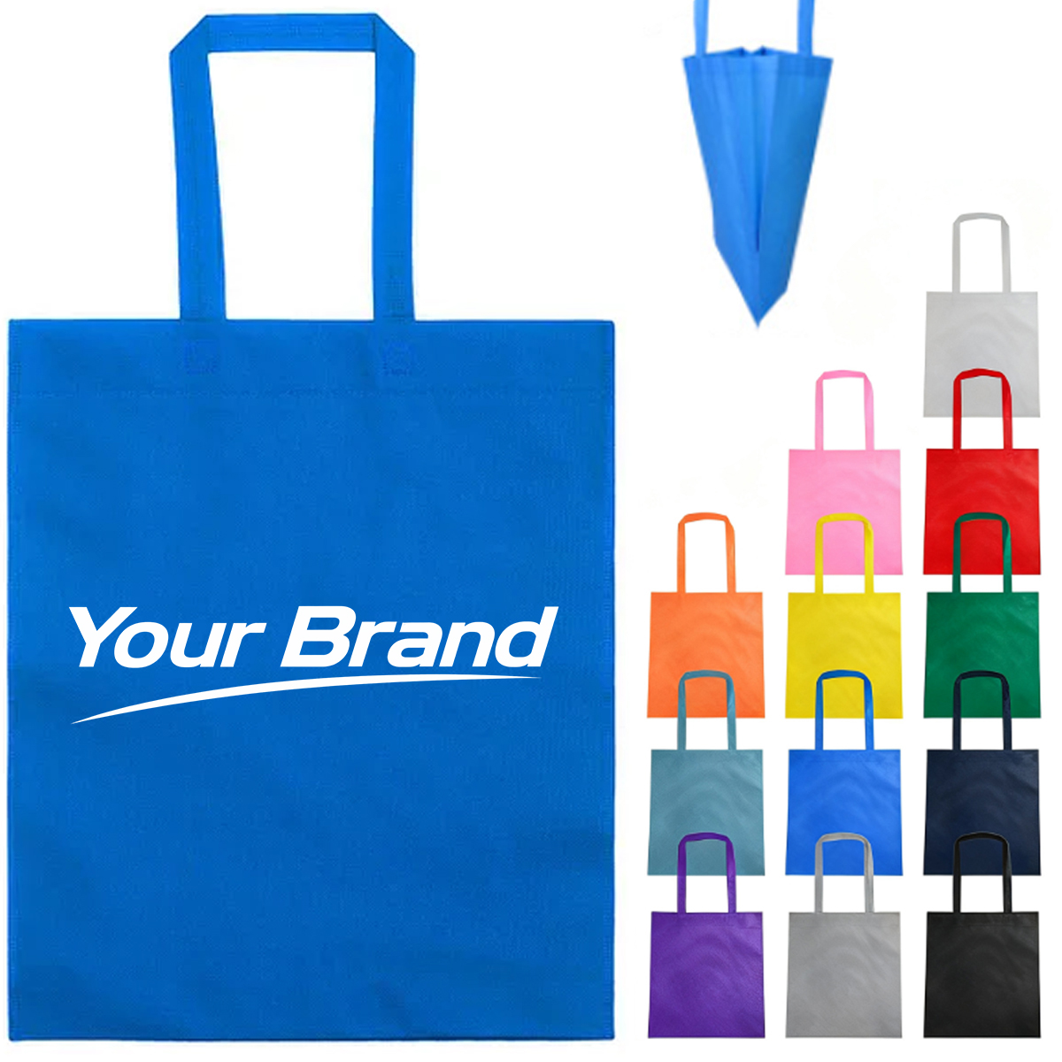 Foldable Non Woven Tote Bag with Long Handles