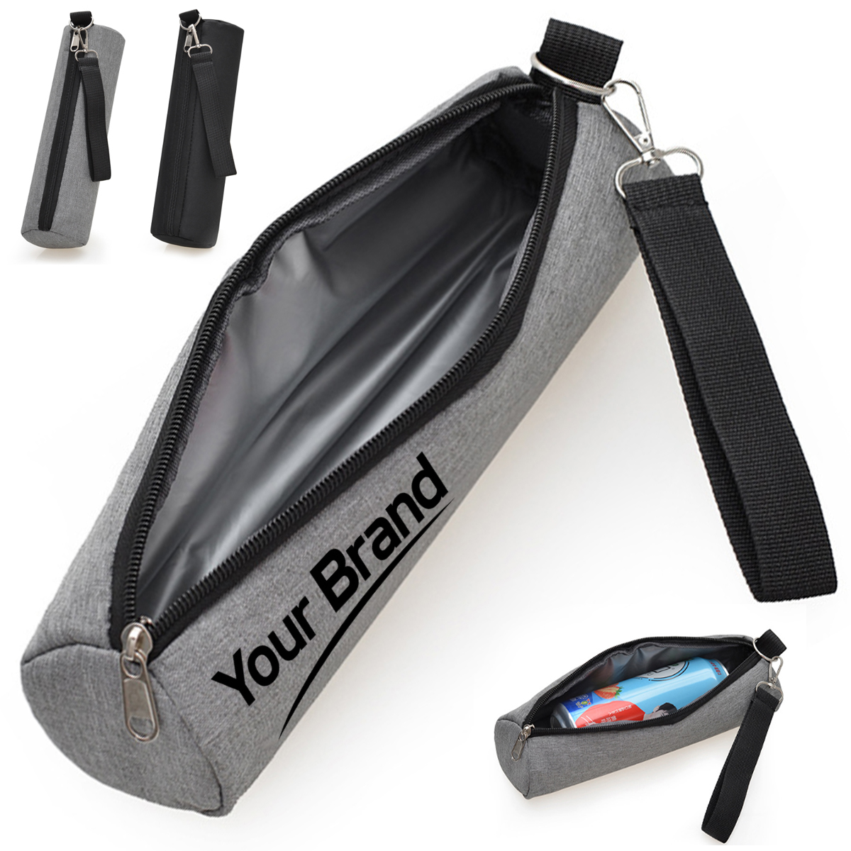 Waterproof Nylon Zipper Pouch with Wrist Strap