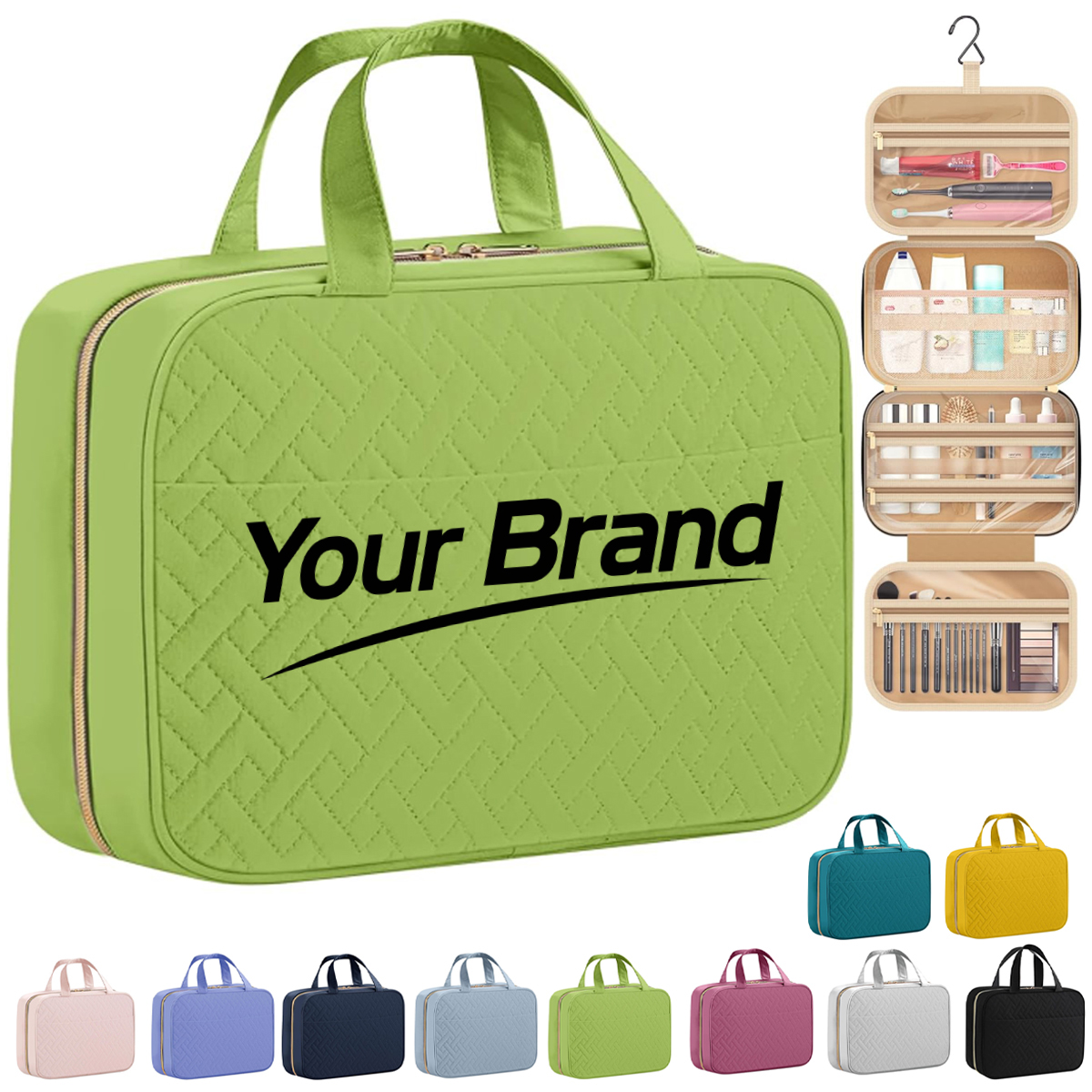 Hanging Waterproof Travel Toiletry Bag with Compartments