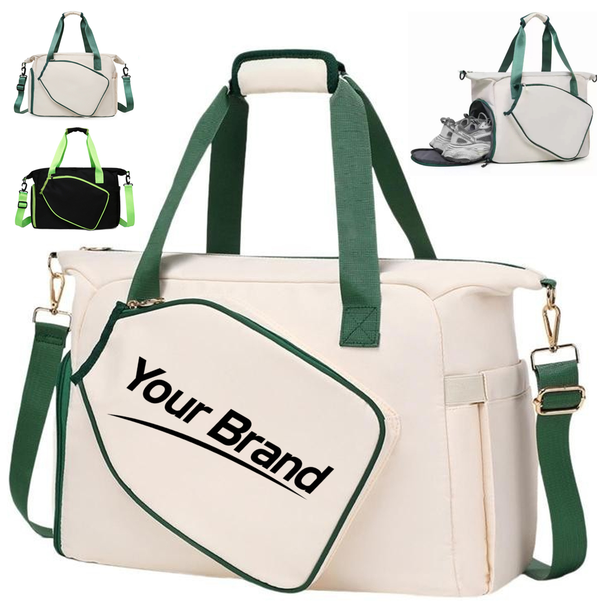 30L Gym Duffel Bag with Shoe Compartment and Handle