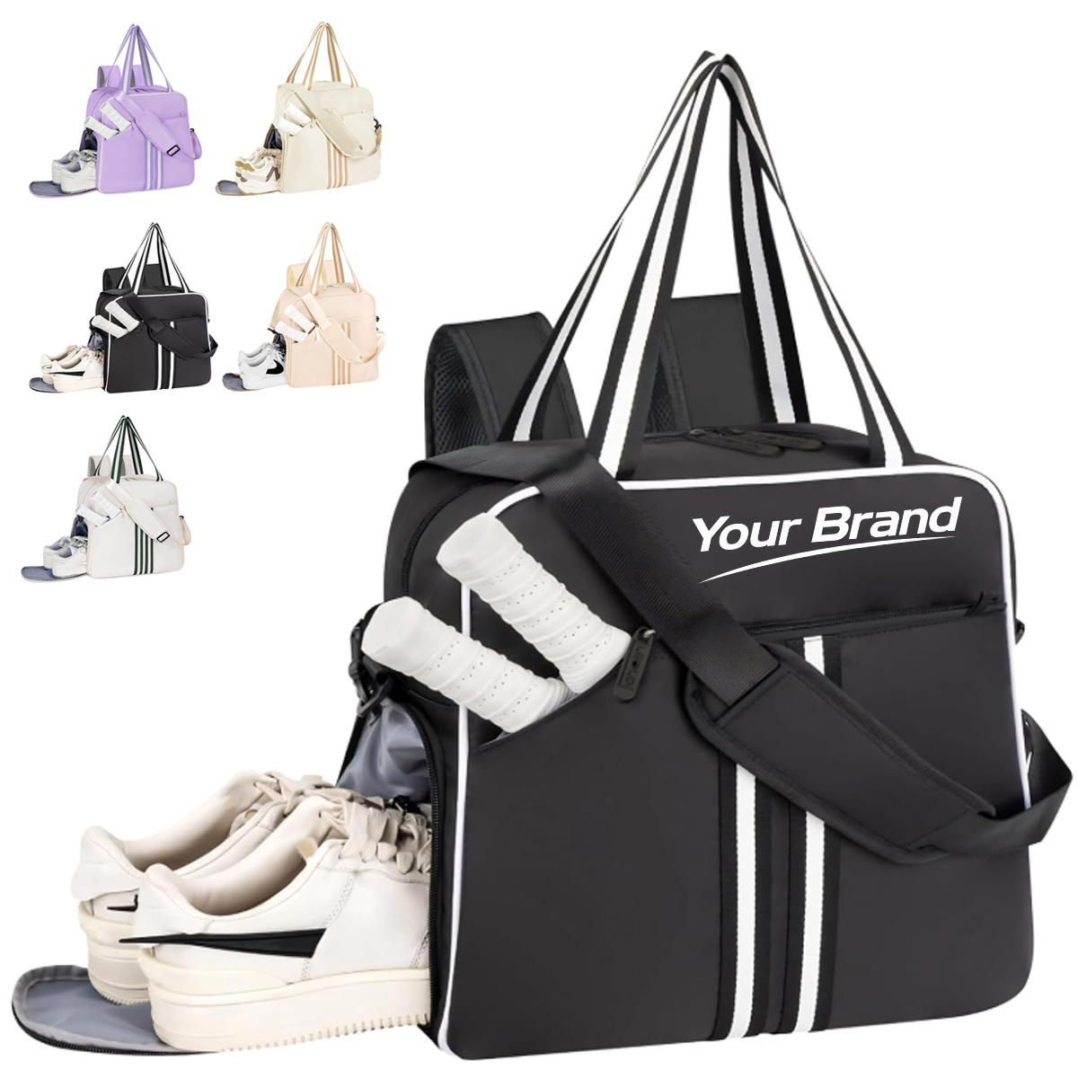 Large Sports Travel Duffel Bag with Shoe Compartment