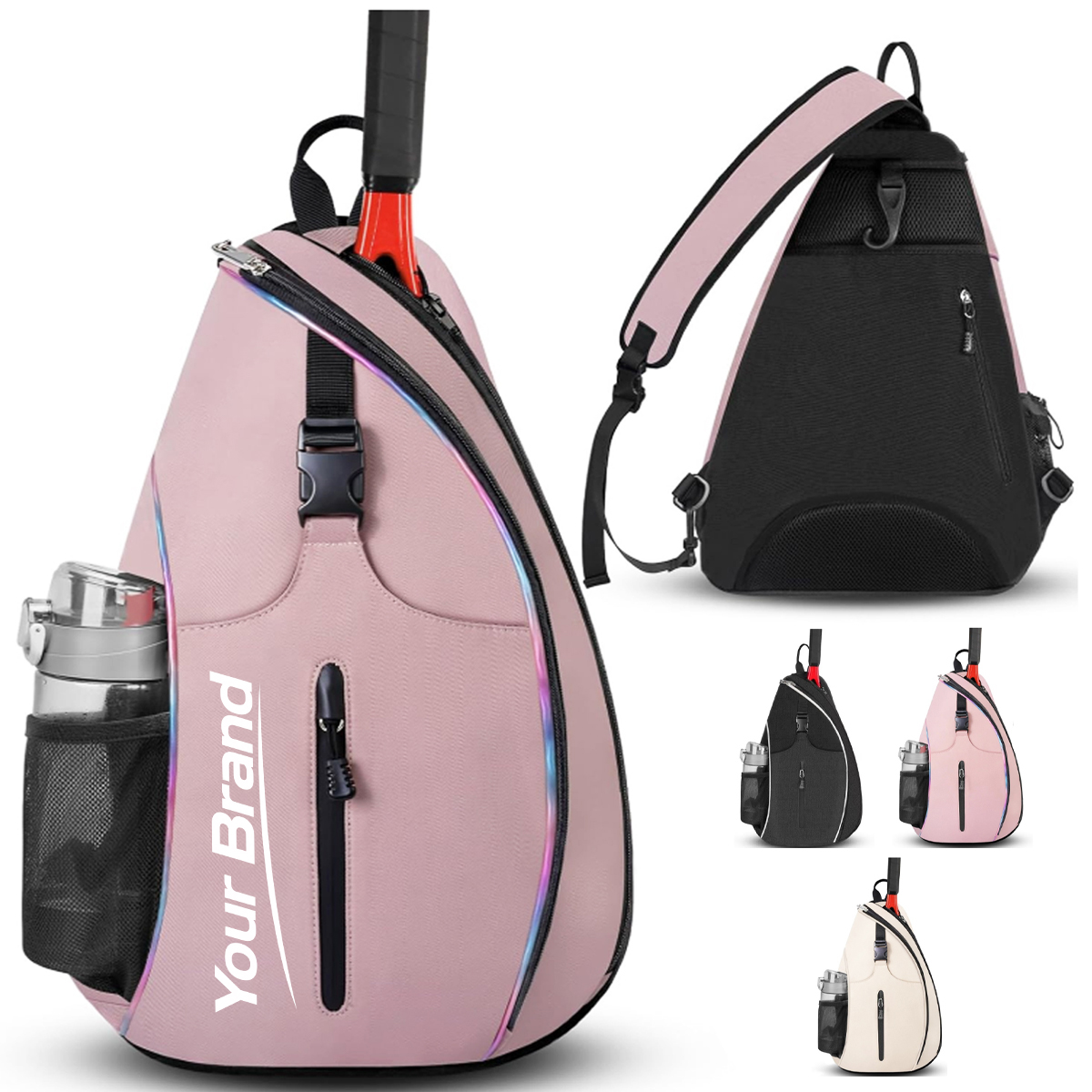 Pickleball Paddle Bag with Shoulder Strap and Storage