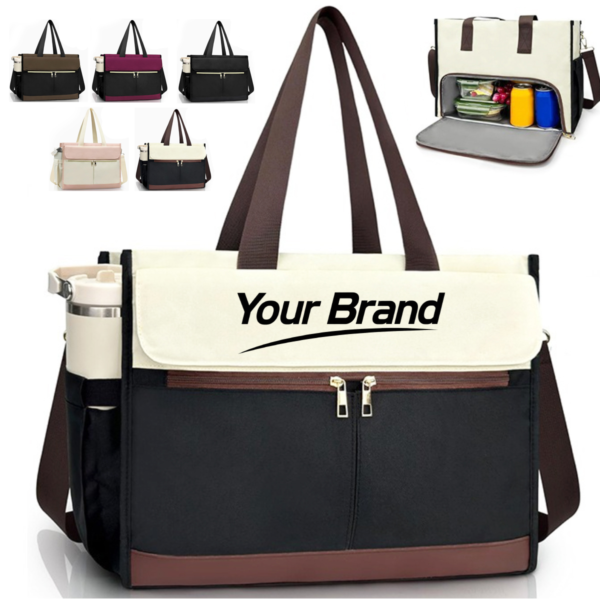 Multi-Functional Oxford Organizer Tote Bag with Strap