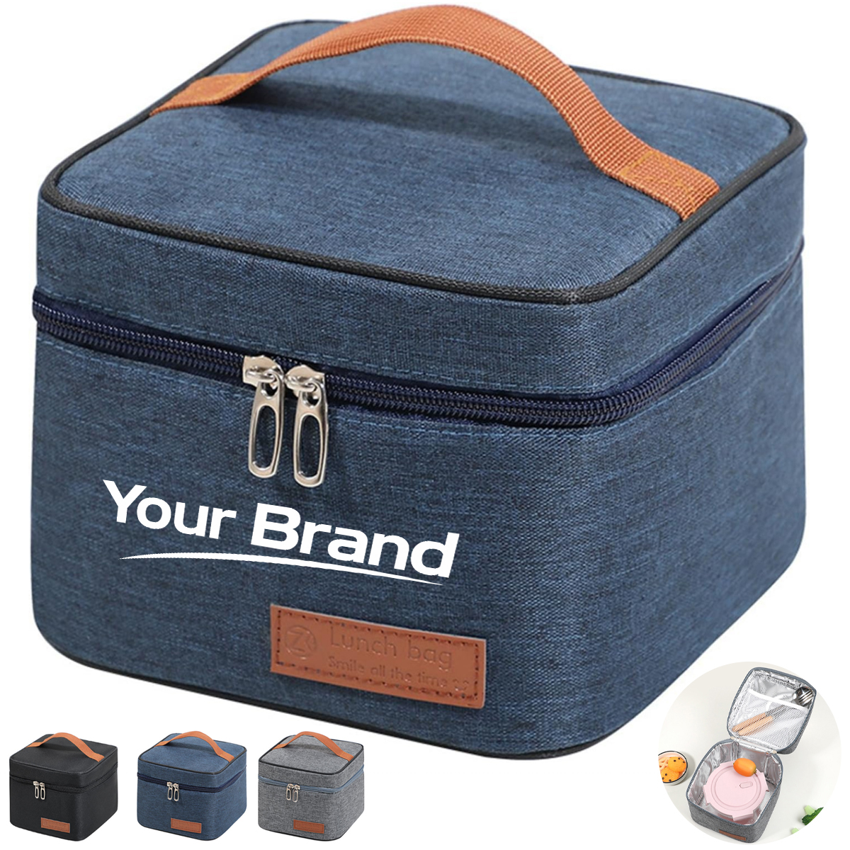Portable Insulated Lunch Bag with Leakproof Liner