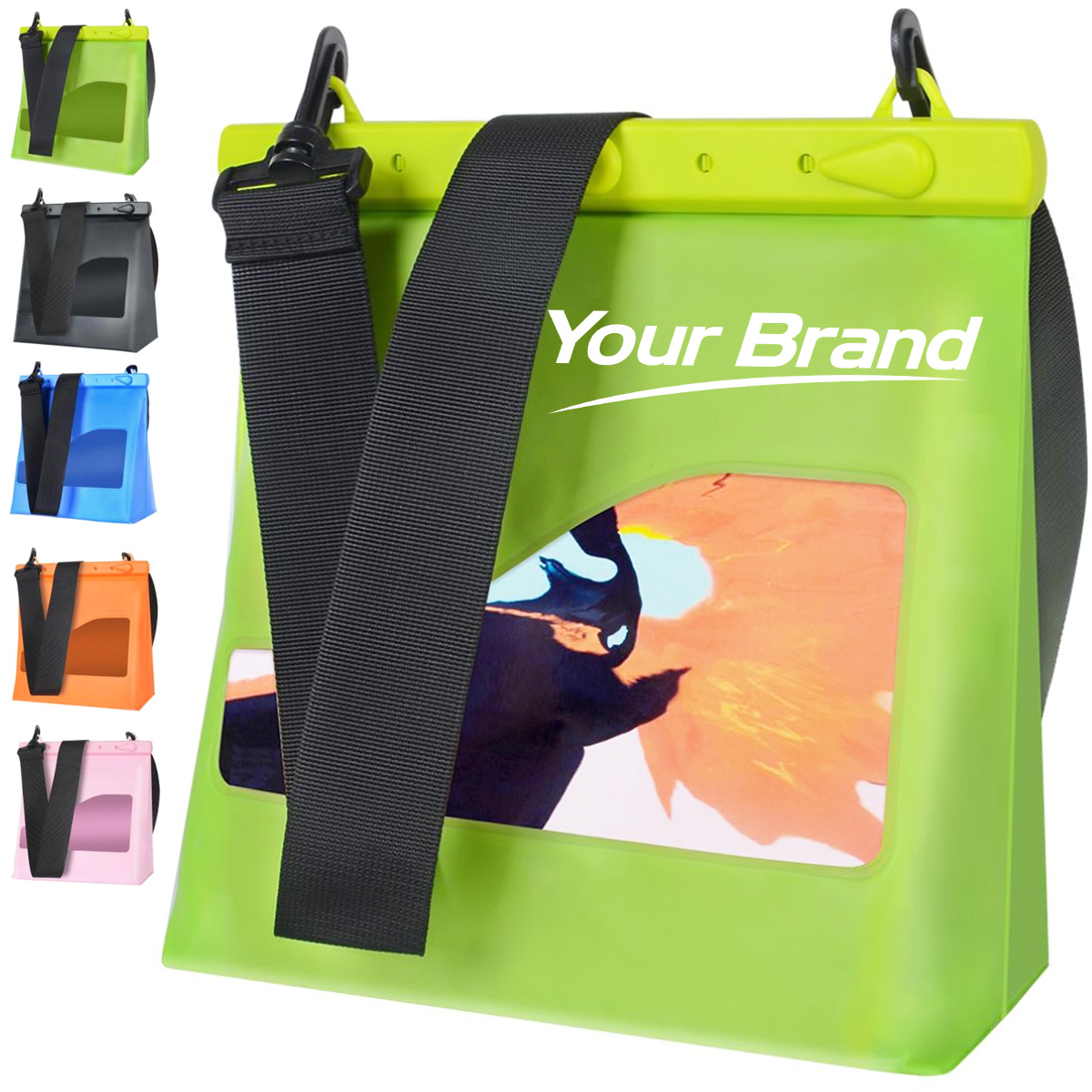 Waterproof Tote Shoulder Bag with Custom Print Area