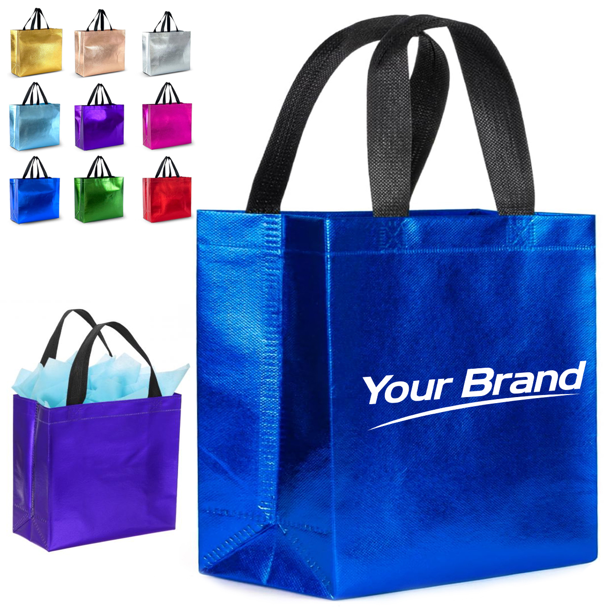 Iridescent Holographic PVC Shopping Tote Bag