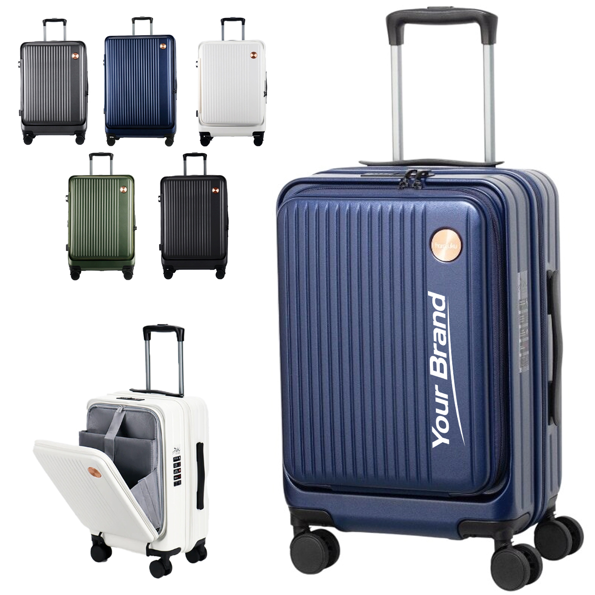 2 Inch Front Opening Carry-On Luggage with TSA Lock