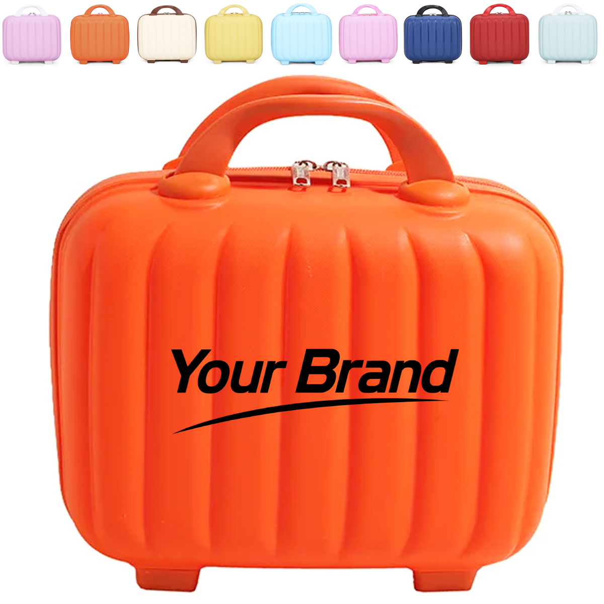 Mini Hard Shell Makeup Case with Handle and Lock