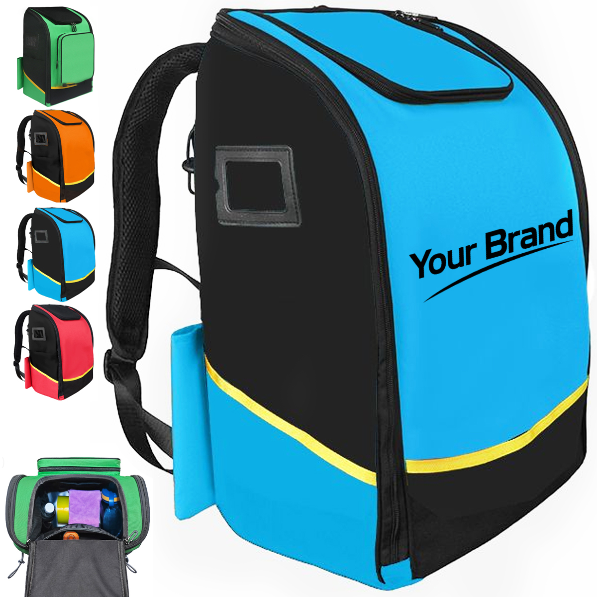 35L Expandable Rolling Backpack with Trolley Handle
