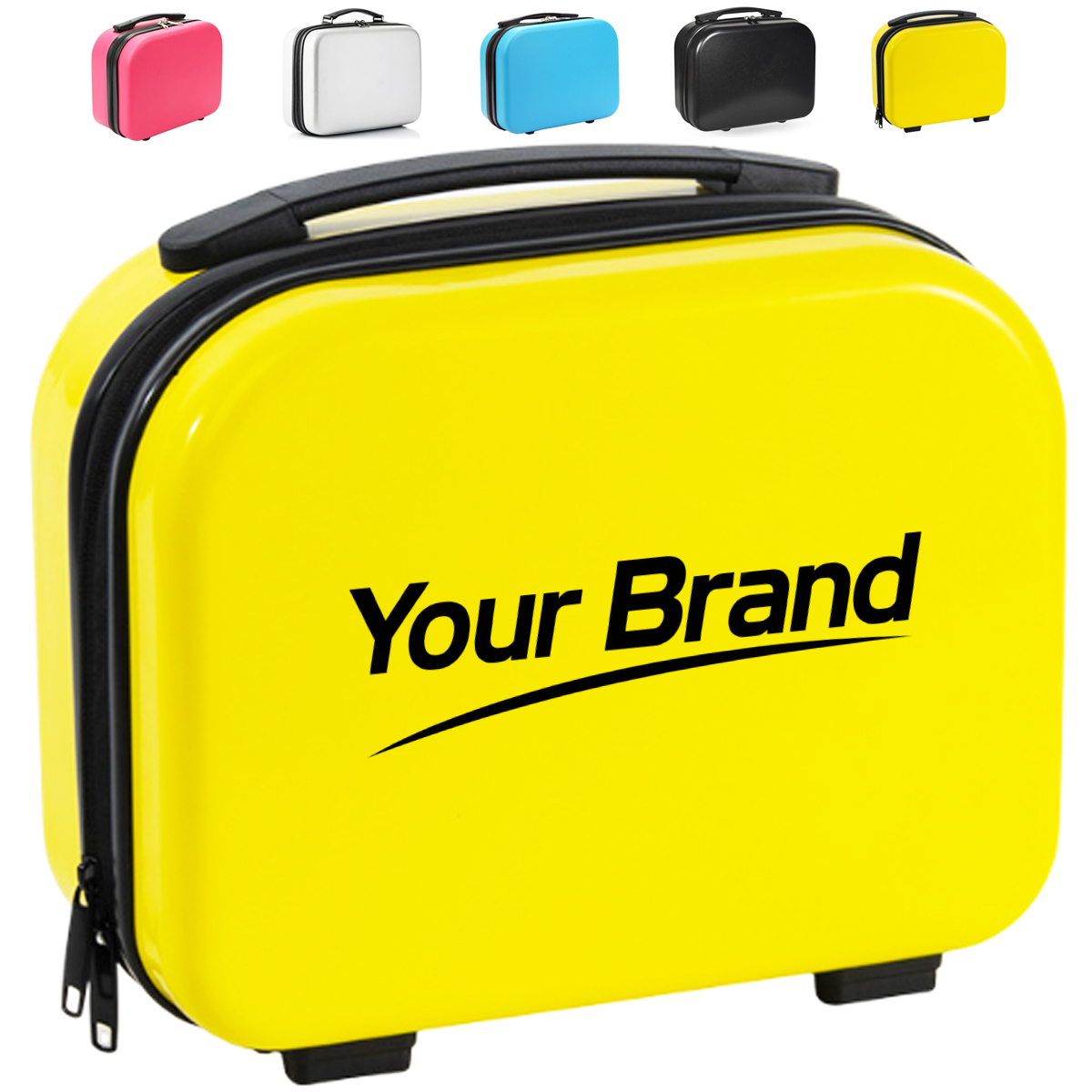 14 Inch Hard Shell Mini Cosmetic Travel Case with Handle