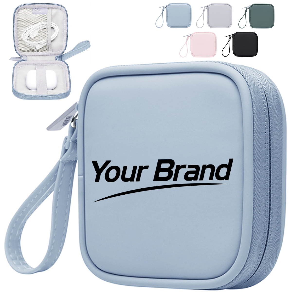 Portable Travel Cable Organizer Case for Earbuds & Chargers