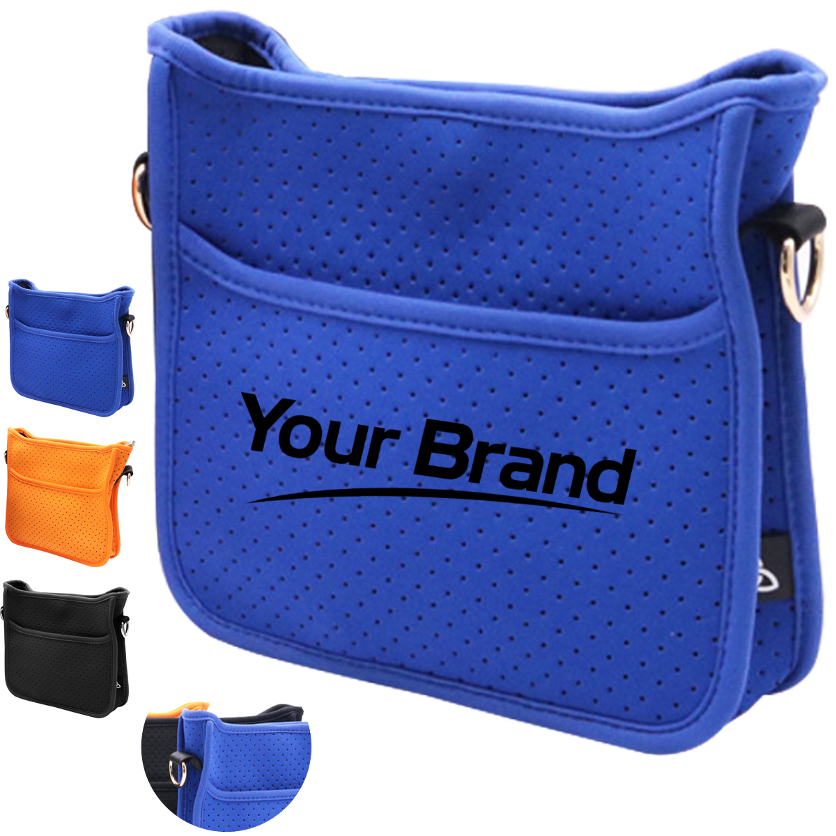 Neoprene Crossbody Bag with Front Pocket
