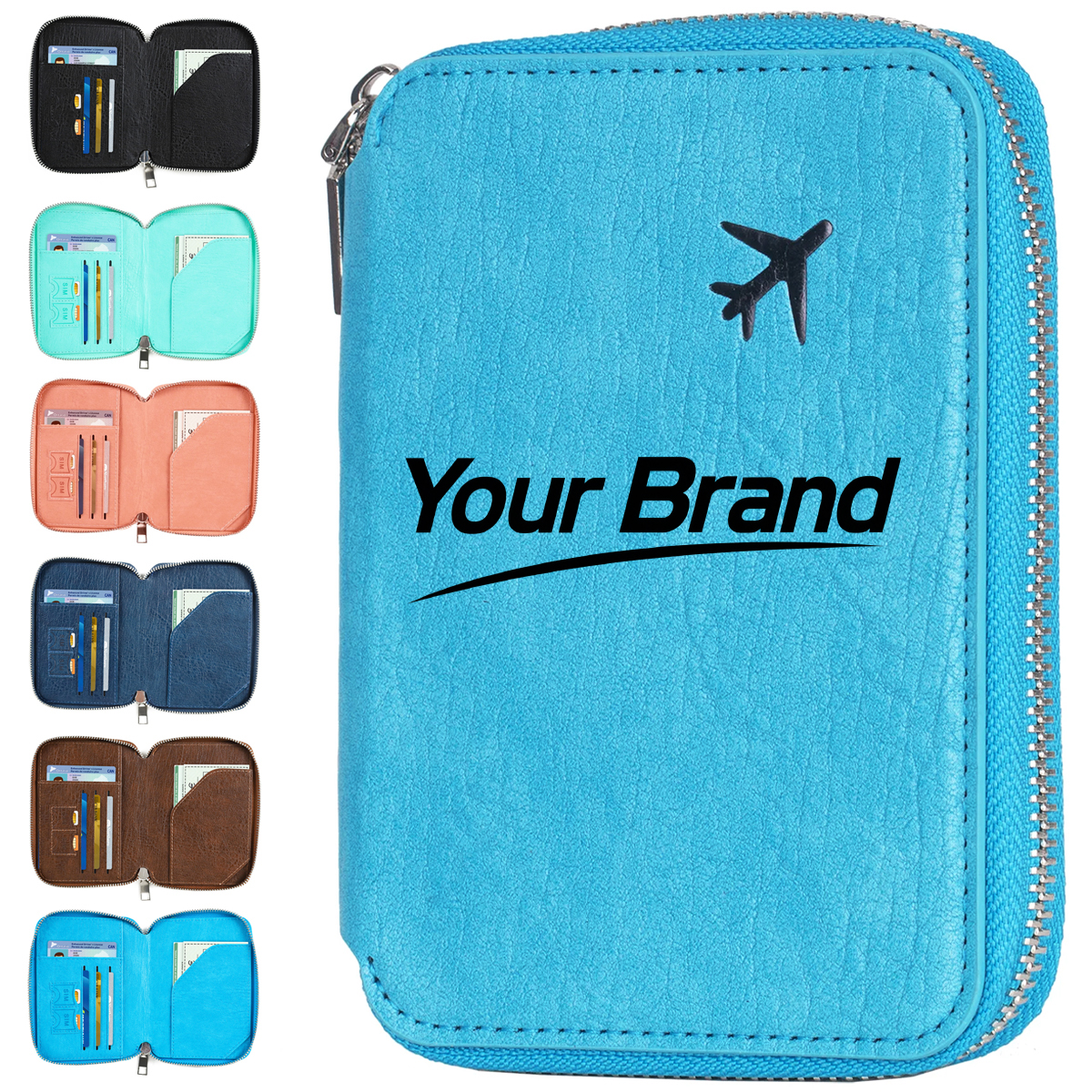 RFID Blocking Passport Holder with Multi Card Slots