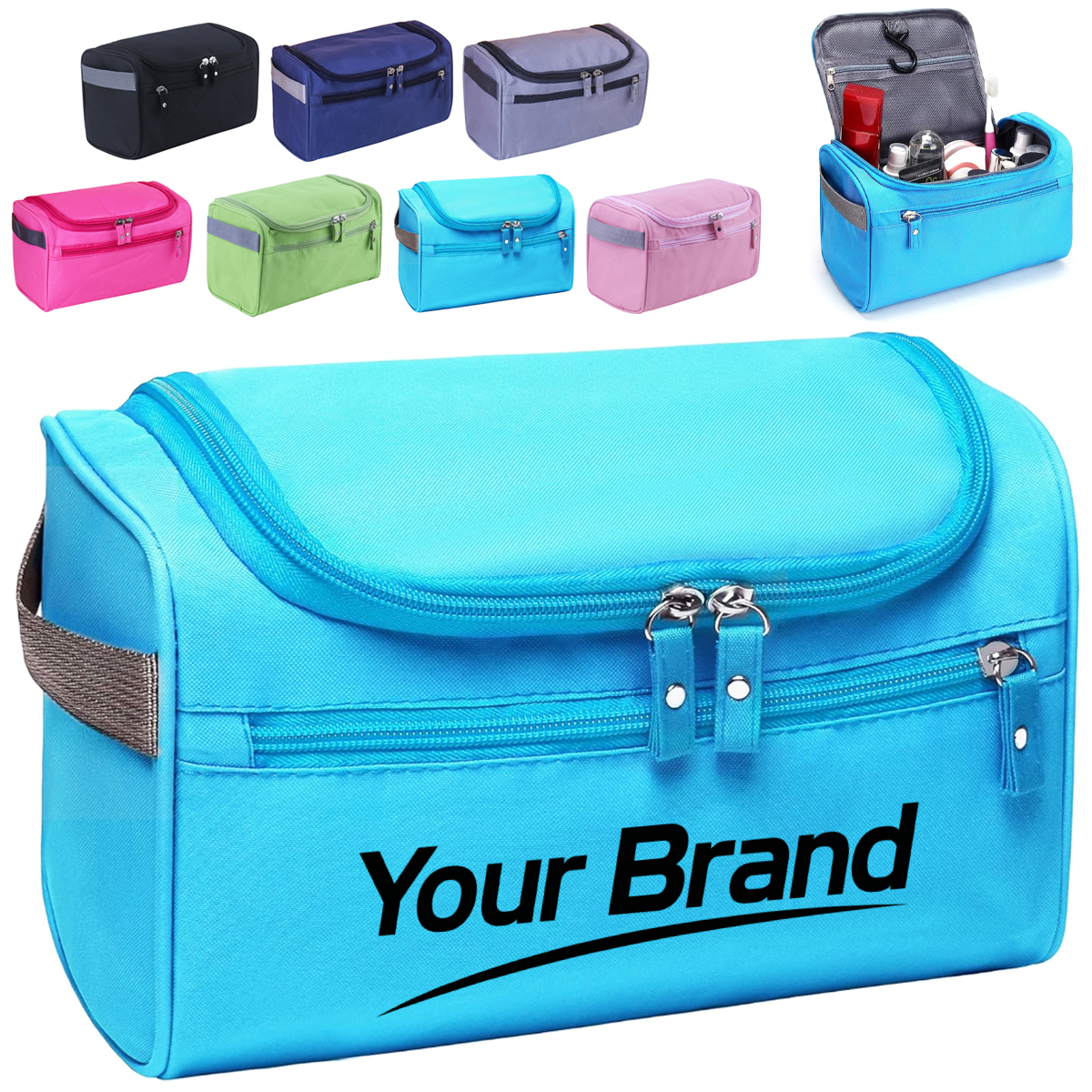 Waterproof Hanging Toiletry Bag for Men with Handle