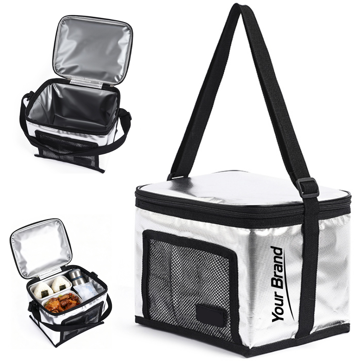 Portable Insulated Food Storage Bag with Shoulder Strap