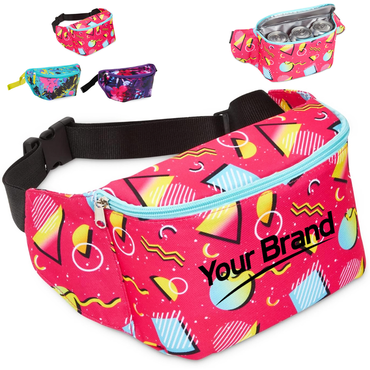 Full Color Insulated Cooler Fanny Pack Waist Bag