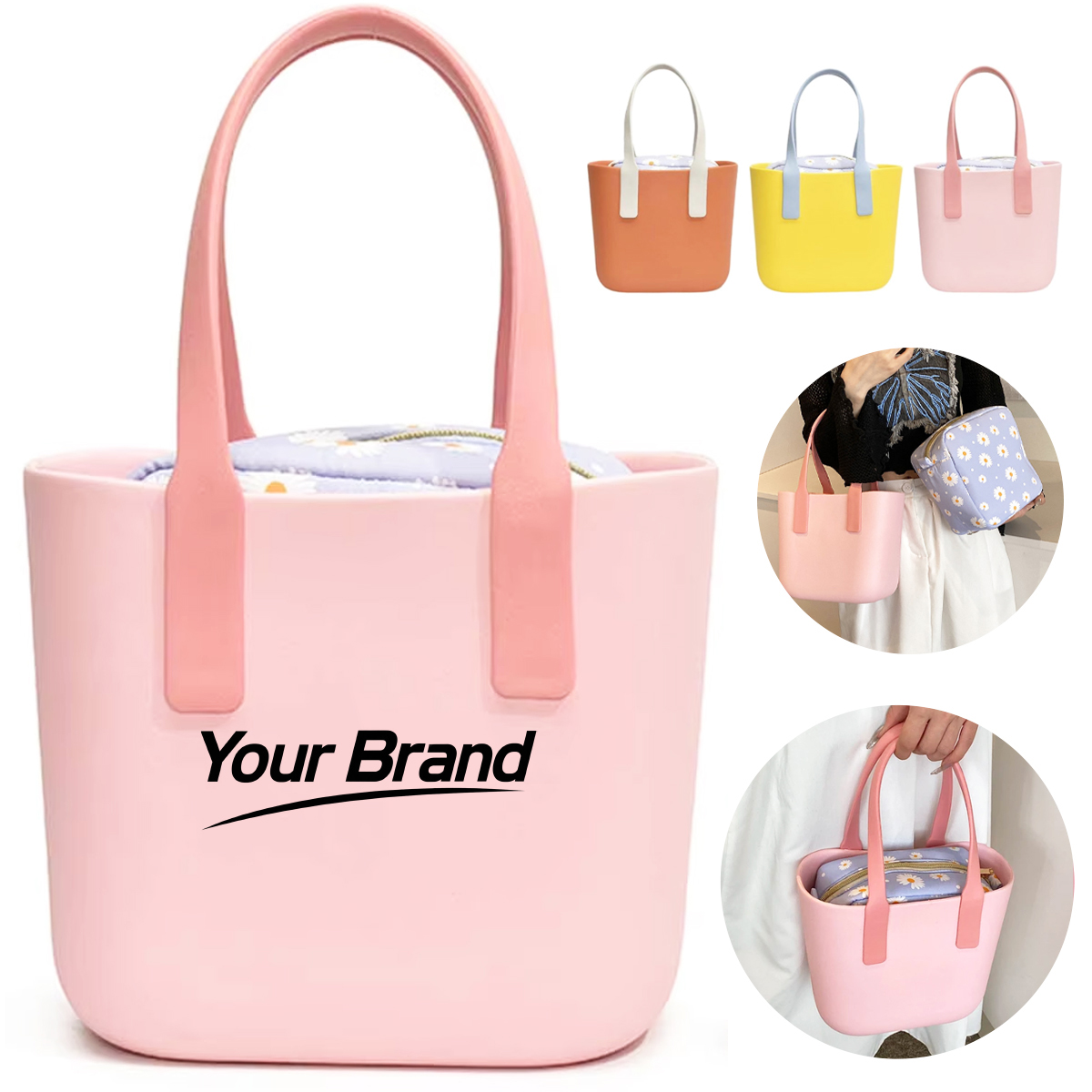 Waterproof Washable EVA Rubber Beach Boat Tote Bag