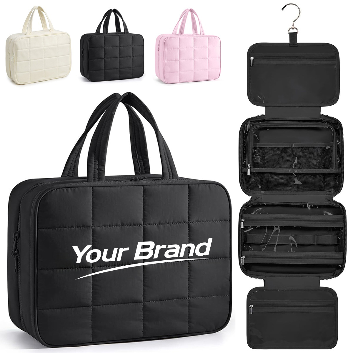 Large Hanging Travel Toiletry Organizer Bag With Hook