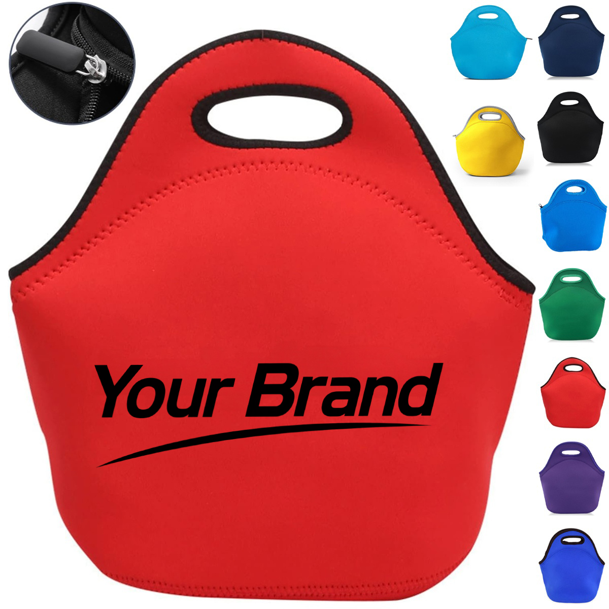 Neoprene Insulated Lunch Tote With Full Bleed Printing