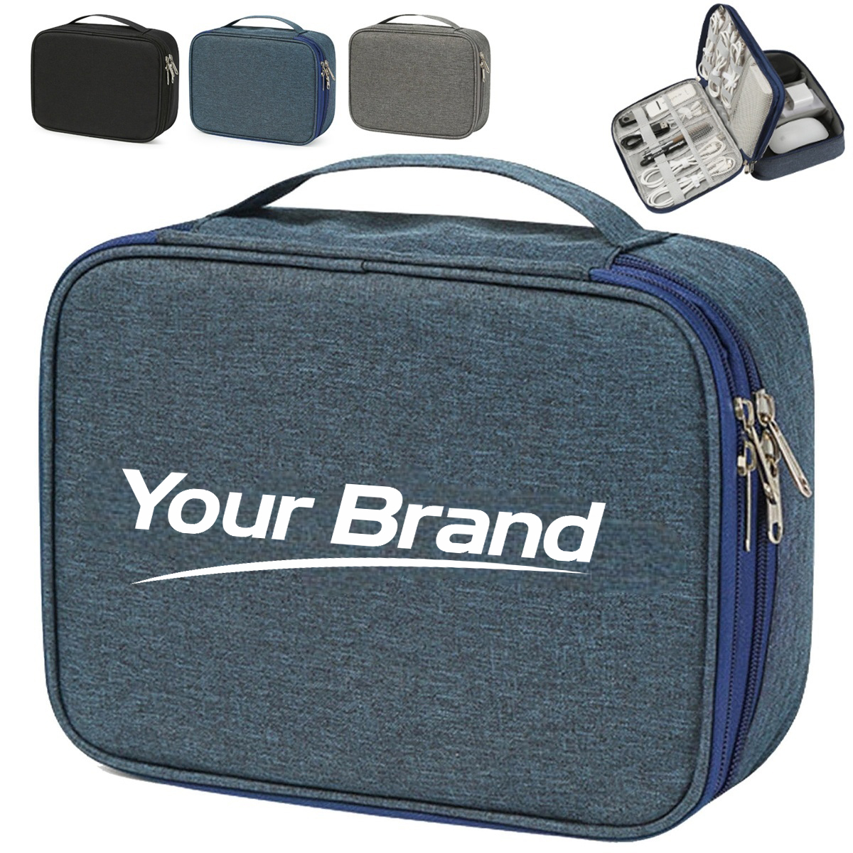 Capacity Multi-Functional Digital Tech Organizer Travel Case