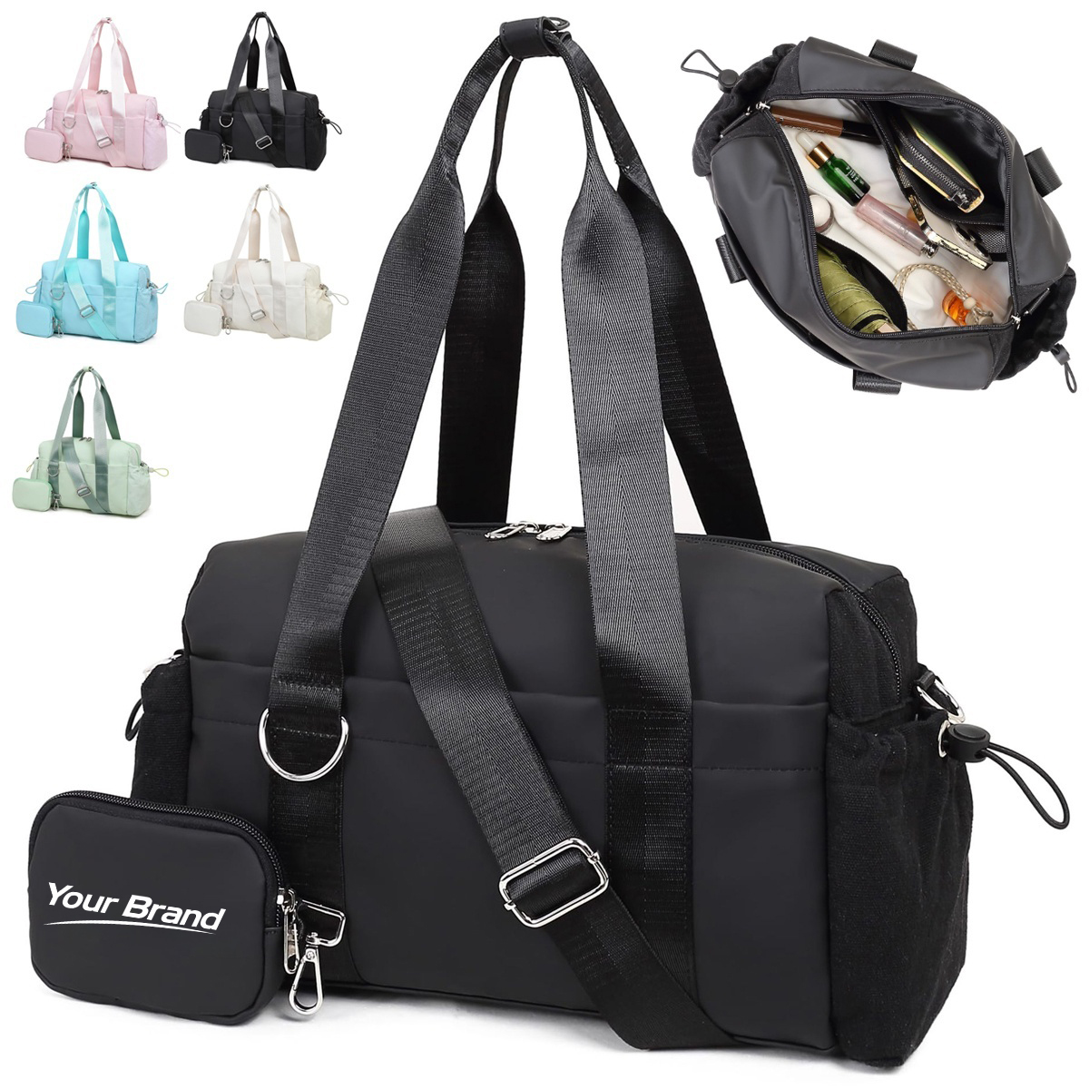 Premium Water-Resistant PU Leather Gym Tote & Pouch Set