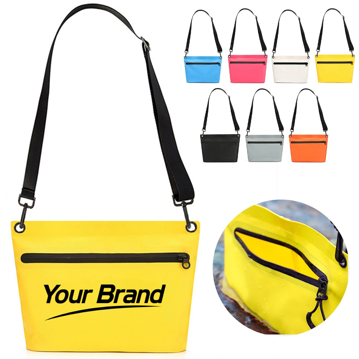Waterproof Sealed PVC Crossbody Messenger Tote Bag
