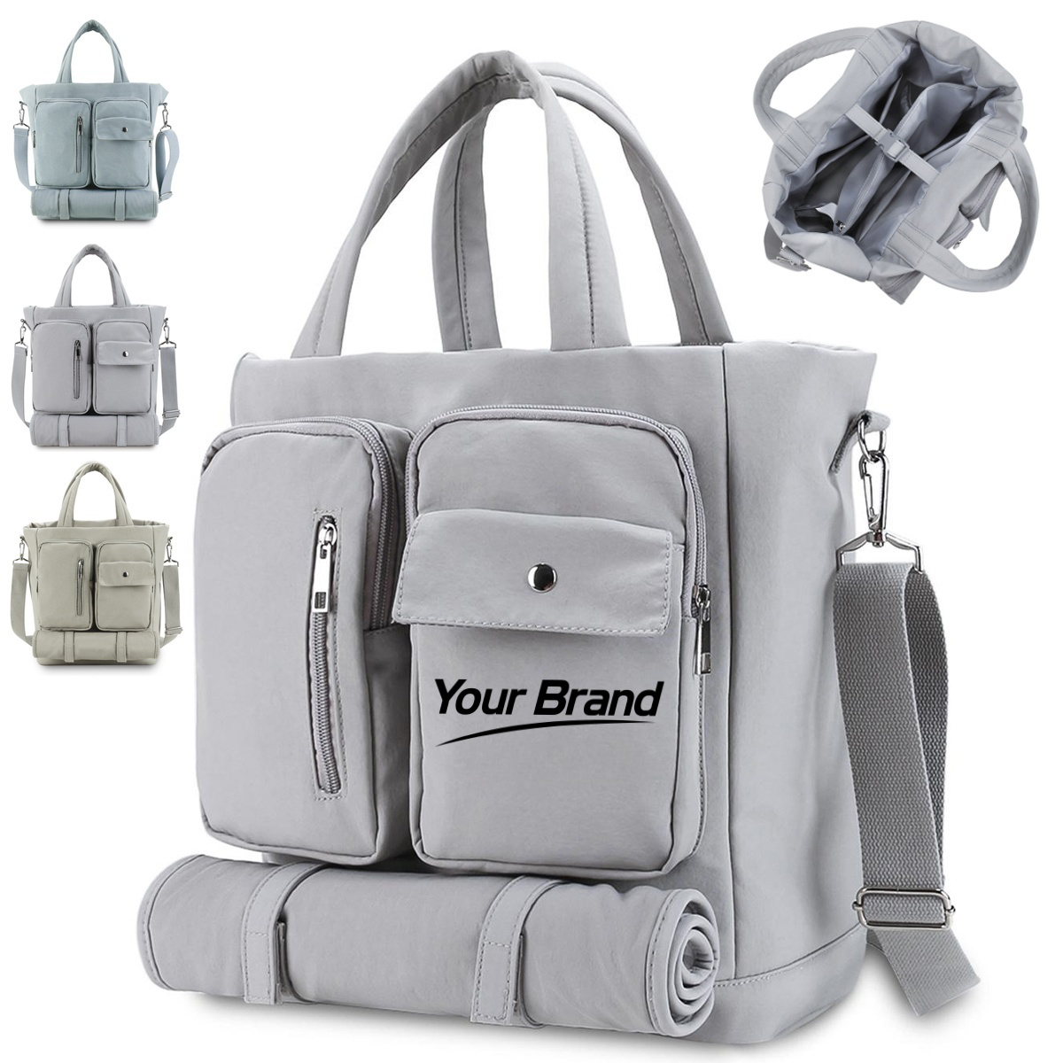 Modern Waterproof Nylon Diaper Tote With Changing Pad