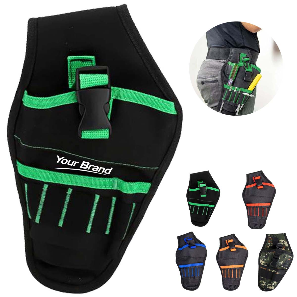 Heavy Duty Electrician Drill Holster Waist Tool Pouch