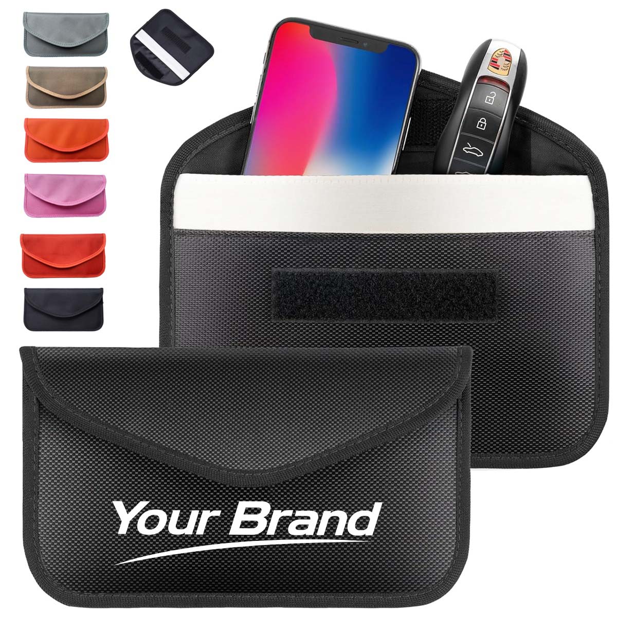 6.5 Inch Oxford RFID Signal Blocking Faraday Pouch
