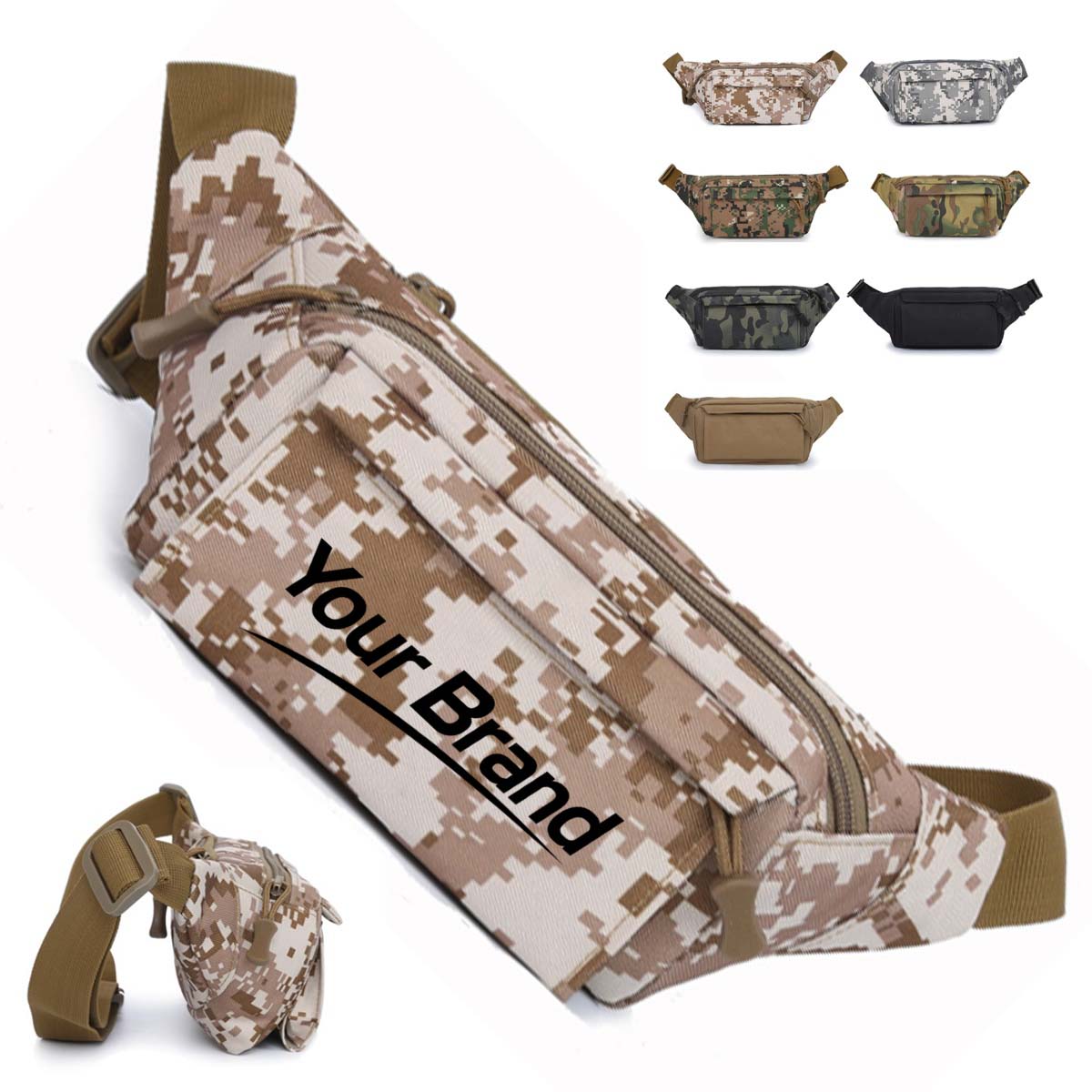 5L Waterproof Tactical Waist Bag Running Fanny Pack