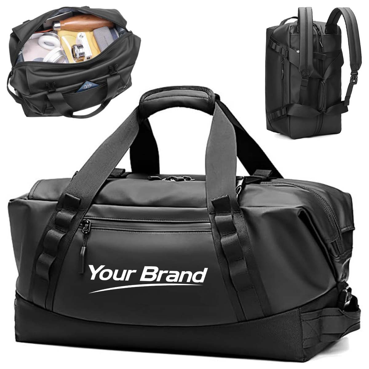 Convertible 3-In-1 Dry Wet Separation Gym Duffel Backpack