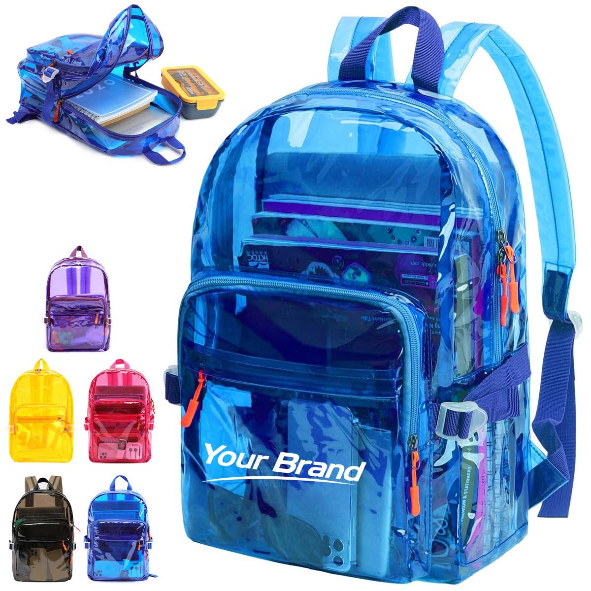 Clear PVC Security Compliant Student Backpack School Bag
