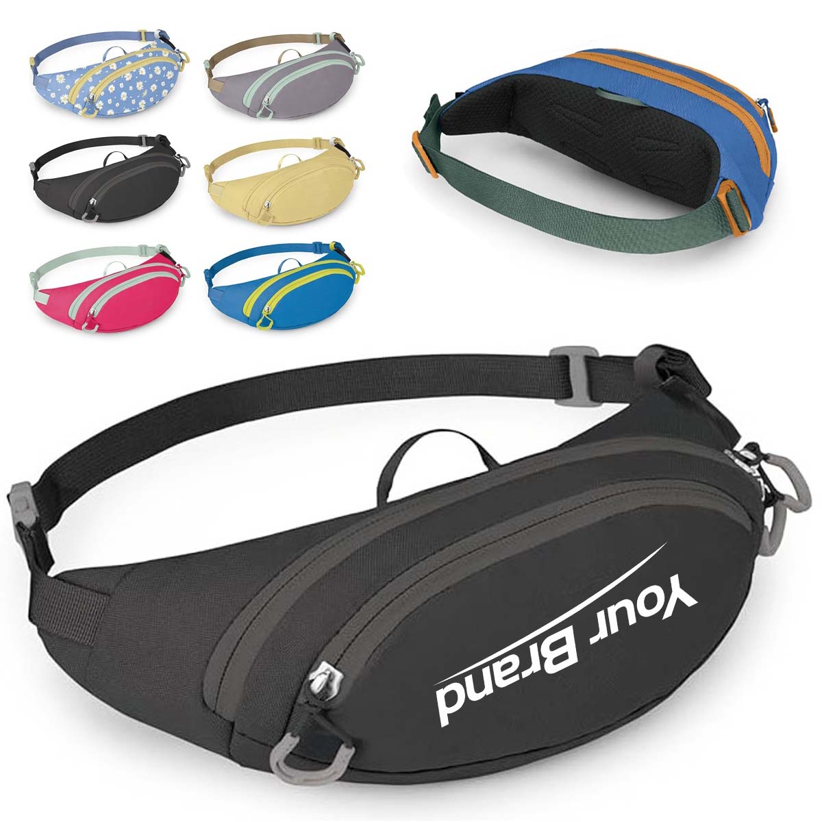 Large Capacity Waterproof Sports Waist Bag Pack Crossbody