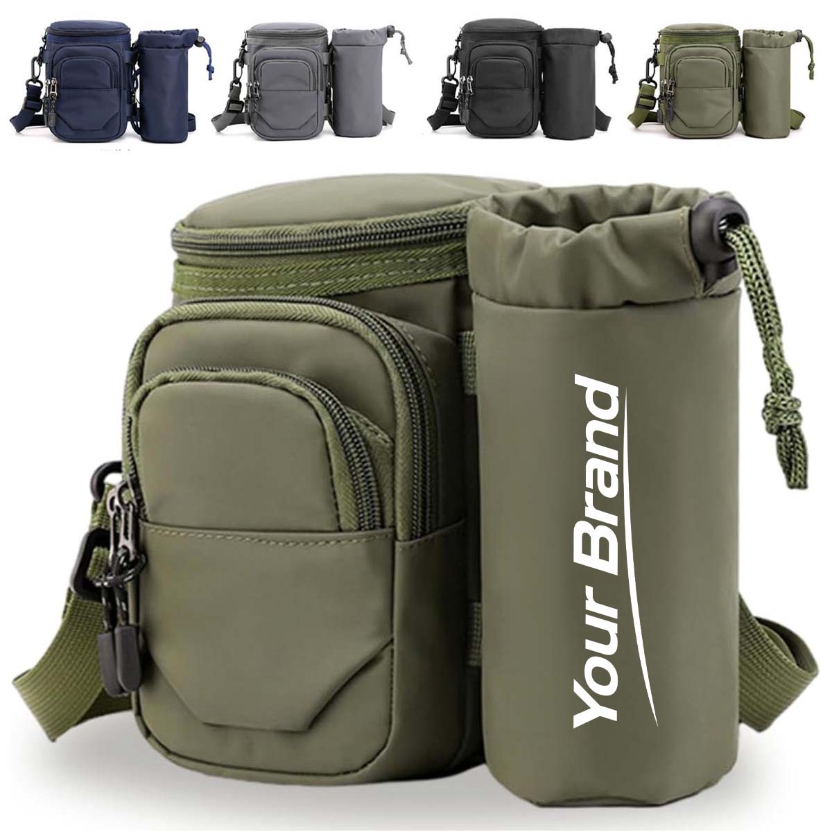 Multi-Functional Oxford Water Bottle Waist Bag Crossbody