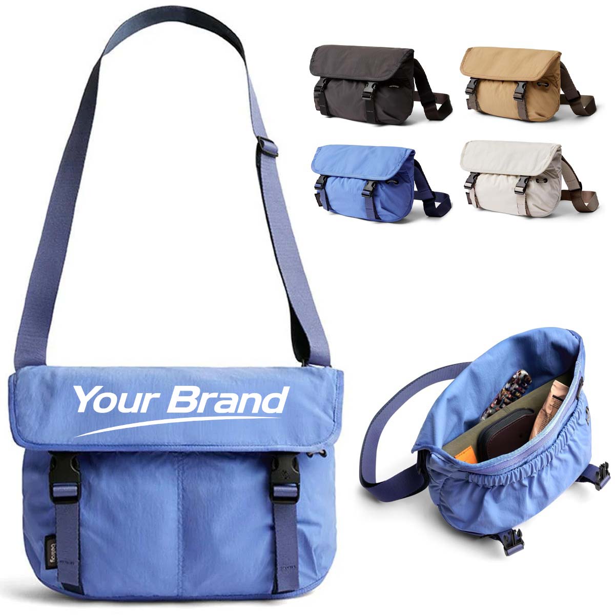 Capacity Waterproof Nylon Messenger Crossbody Shoulder Bag