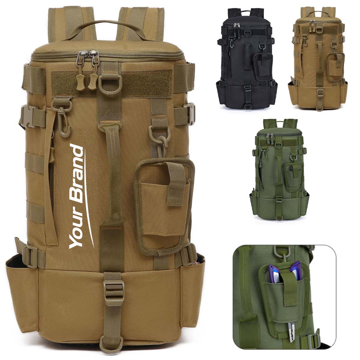Convertible Tactical Duffel Backpack & Hiking Rucksack
