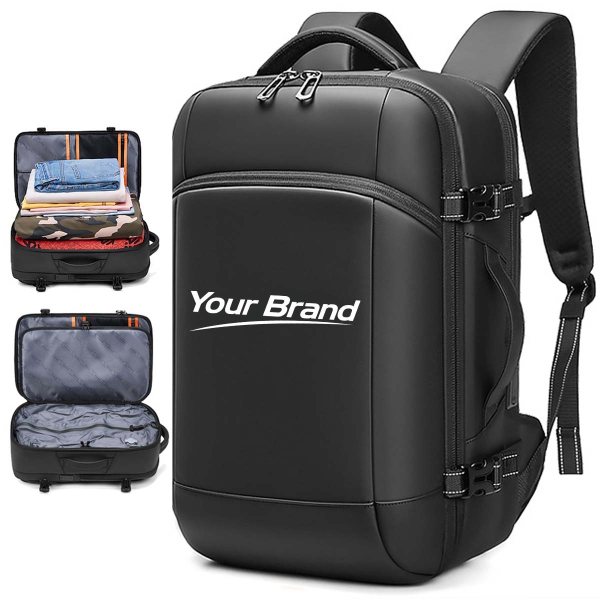 Capacity Expandable Business Backpack Compression Suitcase