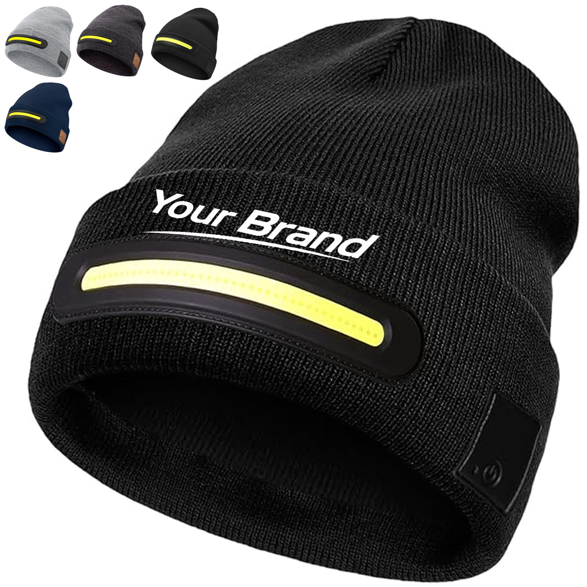 LED Bluetooth Beanie with Rechargeable Light and Music