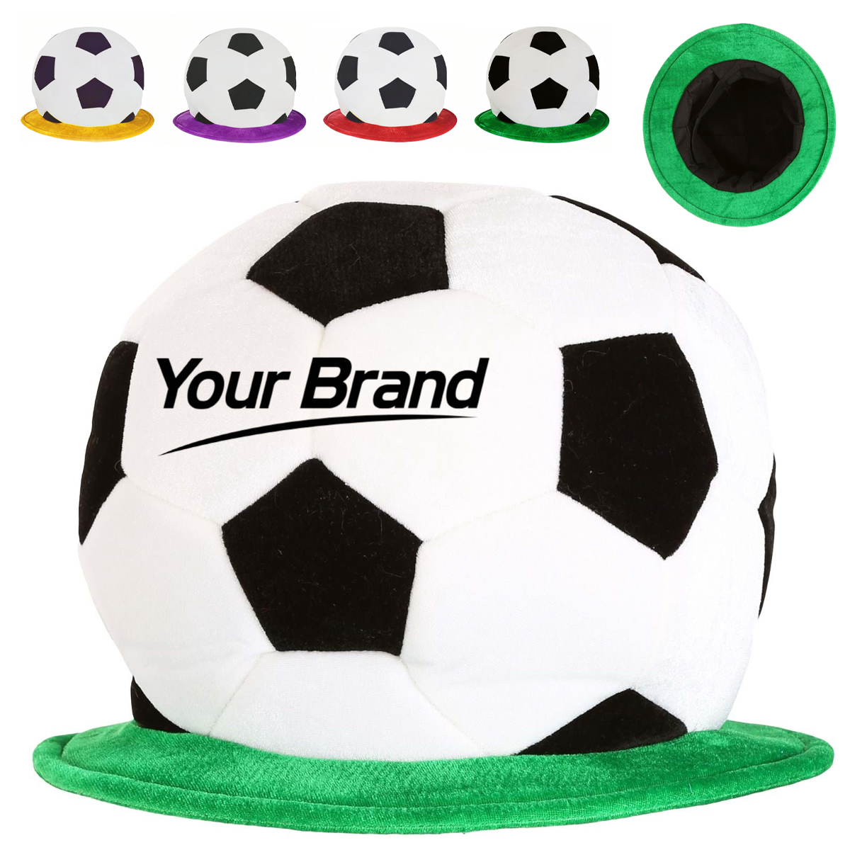 Plush Soccer Ball Novelty Party Derby Hat