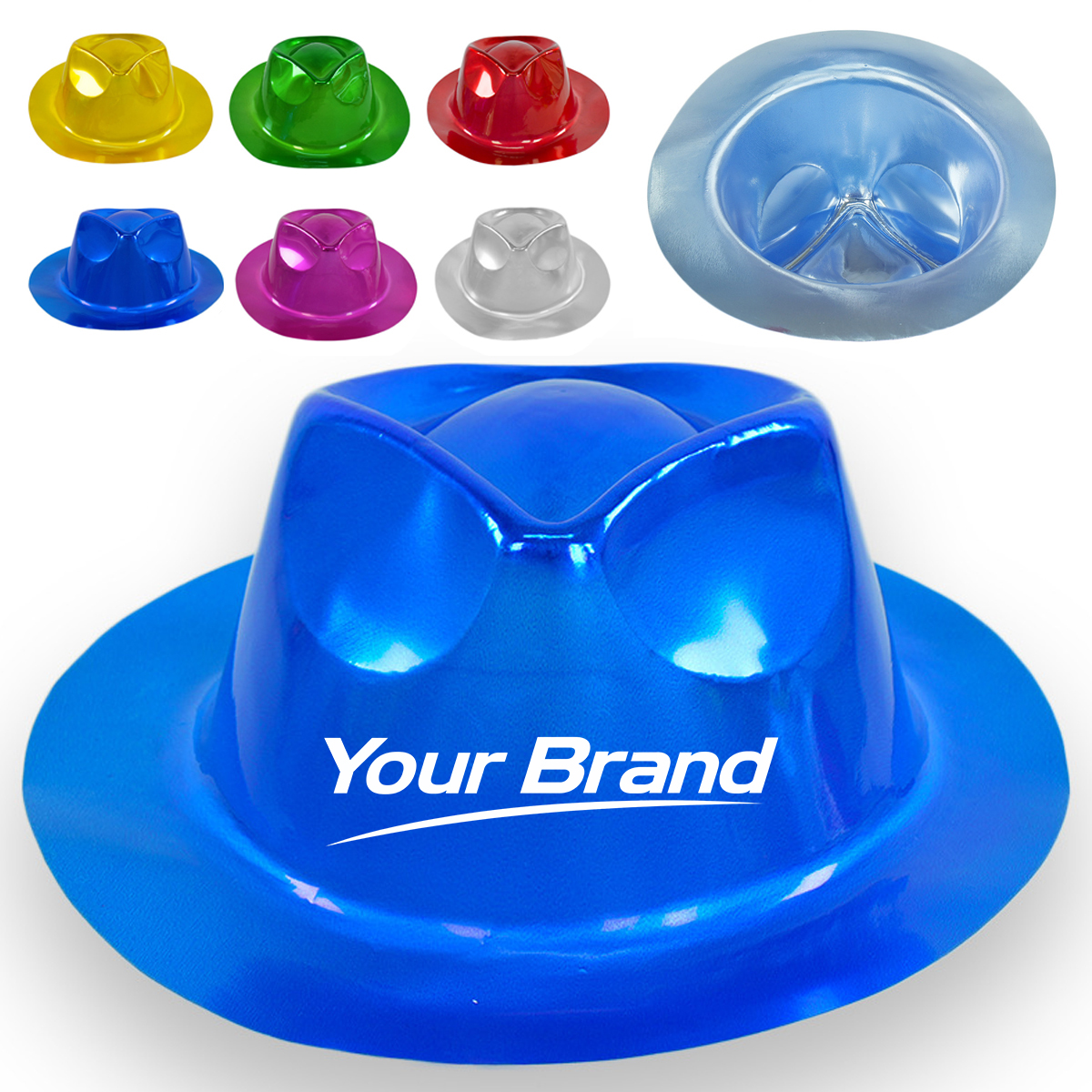Metallic Fedora Style Party Costume Hat