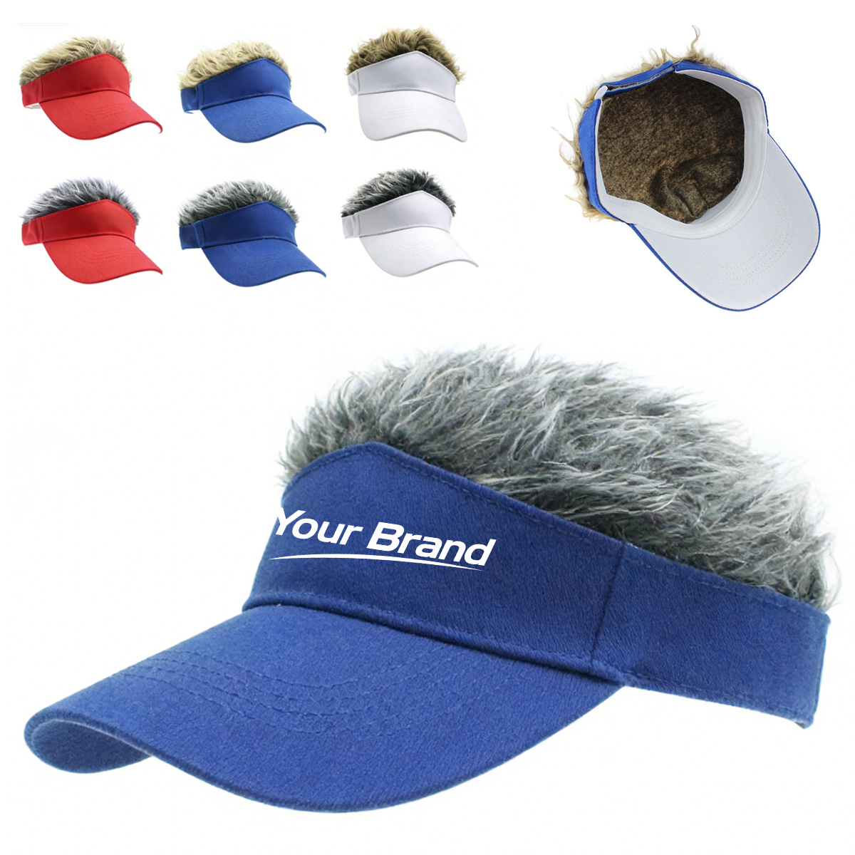 Faux Fur Winter Visor Cap Adjustable Outdoor Hat