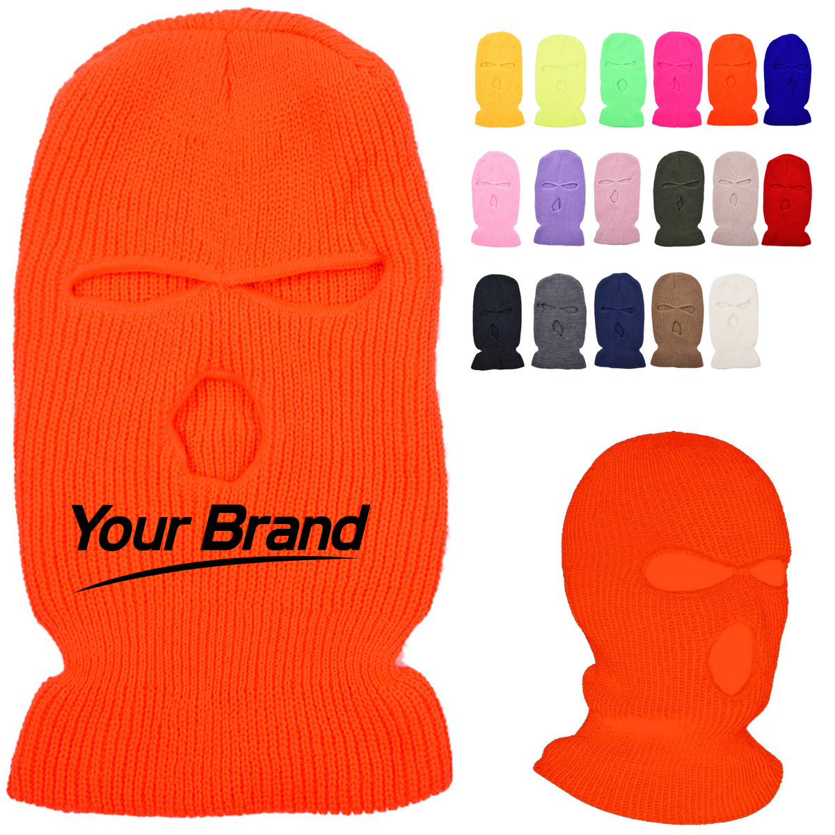 Multi Color Knitted Balaclava Ski Mask For Outdoor Winter